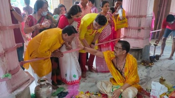 Maha-Navami Puja observed in Agartala Royal Durga Bari enthusiastically : Covid Protocols maintained